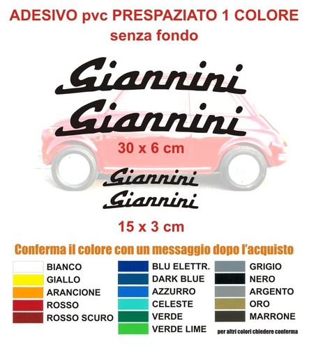 Kit adesivi fiat 500 giannini - adesivi,