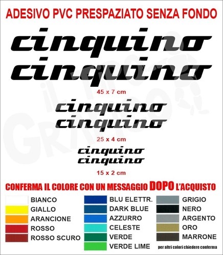 Adesivi cinquino fiat 500 - adesivi,