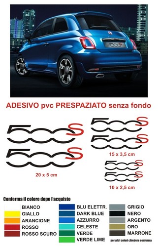 Kit adesivi fiat 500 - 500, s
