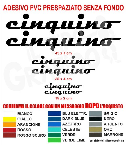 Adesivi cinquino fiat 500 - adesivi,
