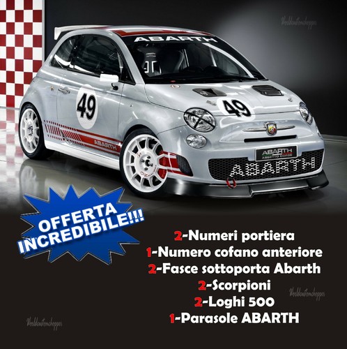 Adesivi stiker fiat 500 - adesivi,